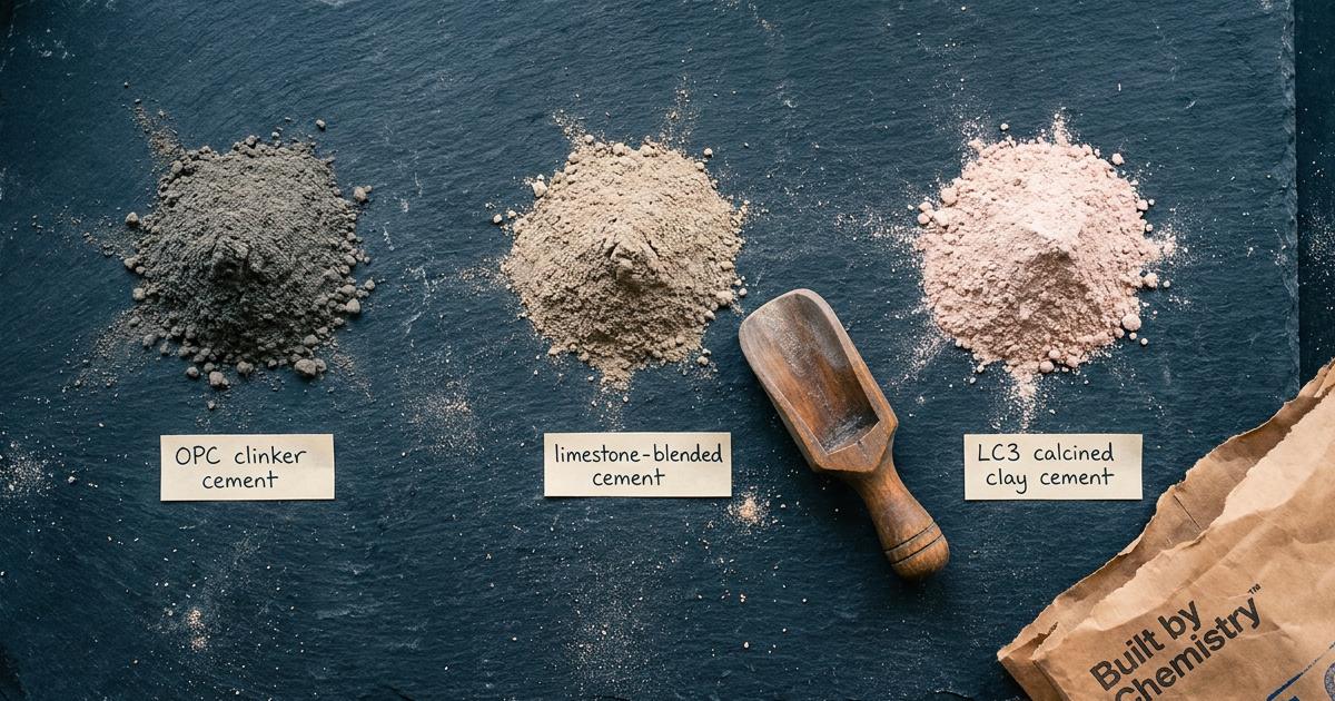 LC3 cement: -40% CO2, same compressive strength. India’s cement industry doesn’t use it. Here’s why.