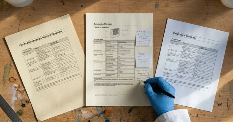 What construction chemicals datasheets don’t tell you — and how to read between the rows
