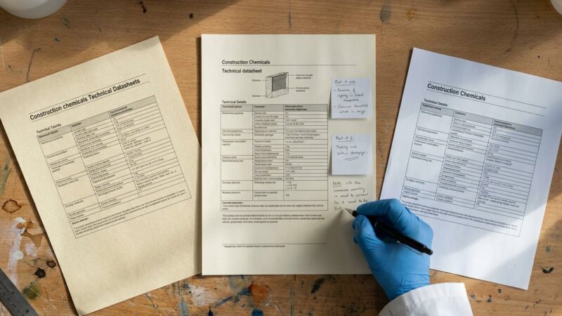 What construction chemicals datasheets don’t tell you — and how to read between the rows
