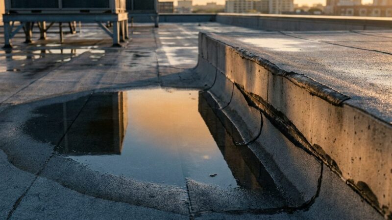 The flat roof that leaks at year three. Three real cases. One test nobody runs.