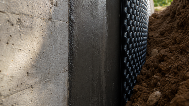 Two waterproofing systems on one basement wall. When the redundancy works, and when they fail together.