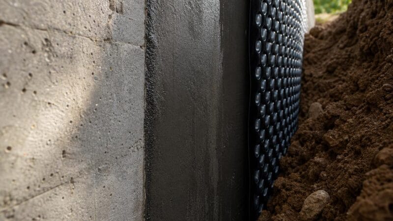 Two waterproofing systems on one basement wall. When the redundancy works, and when they fail together.