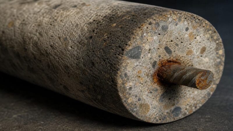 Concrete cover is a corrosion clock. Double the depth and you buy four times the years before the steel starts to go.