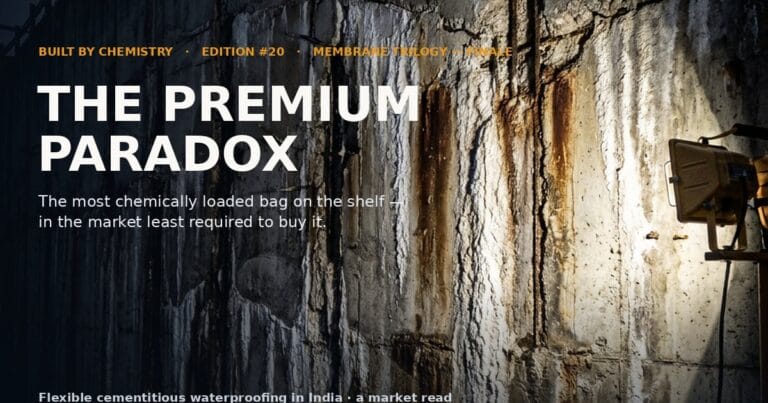 India’s waterproofing market and the premium paradox