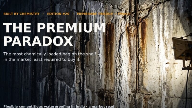 India’s waterproofing market and the premium paradox