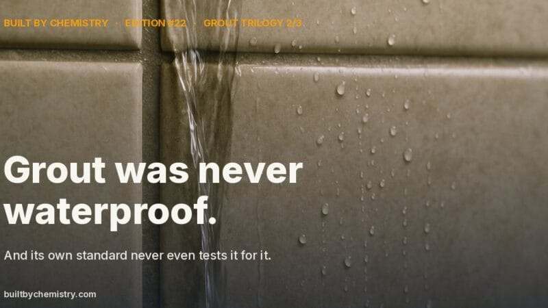 Grout was never waterproof - and never had to be