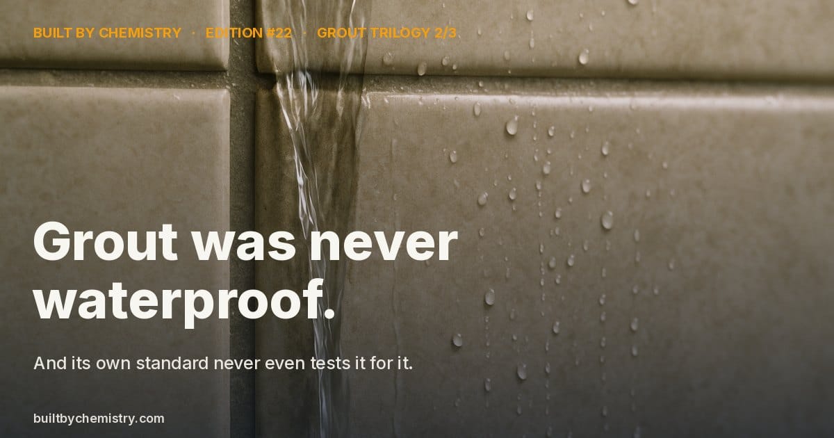 Grout was never waterproof – and never had to be