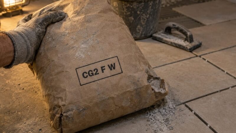 Grout classification, decoded: CG1, CG2, W, A, F
