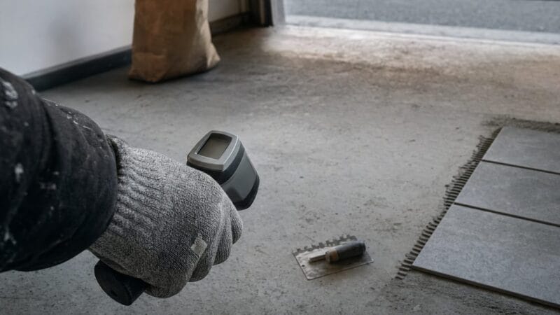 Your adhesive is not drying. It is hydrating, and the weather sets the clock.